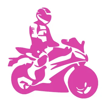 Samolepící dekorace SAMOLEPKA Motorkář 005 pravá (16 - růžová) NA AUTO, NÁLEPKA, FÓLIE, POLEP, TUNING, VLASTNÍ TEXT, TISK, AUTOSAMOLEPKY.cz, POLEPY, OBRÁZEK, LOGO, SAMOLEPKY