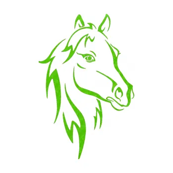 Samolepící dekorace SAMOLEPKA Kůň 030 pravá (58 - 3D karbon zelený kawasaki) NA AUTO, NÁLEPKA, FÓLIE, POLEP, TUNING, VLASTNÍ TEXT, TISK, AUTOSAMOLEPKY.cz, POLEPY, OBRÁZEK, LOGO, SAMOLEPKY