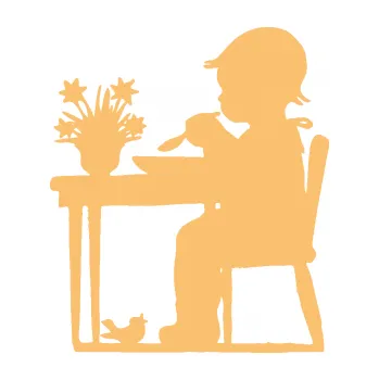 Samolepící dekorace Interiér 001 pravá dítě u stolečku (08 - béžová) SAMOLEPKA NA AUTO, NÁLEPKA, FÓLIE, POLEP, TUNING, VLASTNÍ TEXT, TISK, AUTOSAMOLEPKY.cz, POLEPY, OBRÁZEK, LOGO, 3D STICKERS