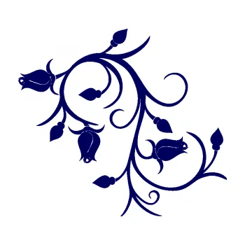 Samolepící dekorace SAMOLEPKA Květina dekor 009 levá růžičky (23 - tmavě modrá) NA AUTO, NÁLEPKA, FÓLIE, POLEP, TUNING, VLASTNÍ TEXT, TISK, AUTOSAMOLEPKY.cz, POLEPY, OBRÁZEK, LOGO, SAMOLEPKY