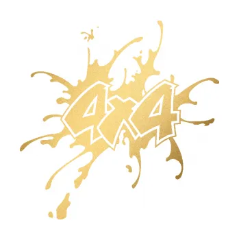 Polep vozidla SAMOLEPKA 4x4 varianta 020 (43 - zlatá metalíza) NA AUTO, NÁLEPKA, FÓLIE, POLEP, TUNING, VLASTNÍ TEXT, TISK, AUTOSAMOLEPKY.cz, POLEPY, OBRÁZEK, LOGO, SAMOLEPKY