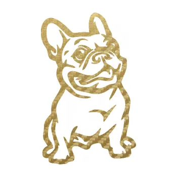 Polep vozidla SAMOLEPKA Pes 139 pravá francouzský buldoček (59 - 3D karbon zlatý) NA AUTO, NÁLEPKA, FÓLIE, POLEP, TUNING, VLASTNÍ TEXT, TISK, AUTOSAMOLEPKY.cz, POLEPY, OBRÁZEK, LOGO, SAMOLEPKY