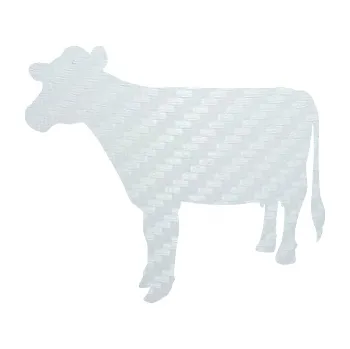 Samolepící dekorace SAMOLEPKA Kráva 001 levá (51 - 3D karbon bílý) NA AUTO, NÁLEPKA, FÓLIE, POLEP, TUNING, VLASTNÍ TEXT, TISK, AUTOSAMOLEPKY.cz, POLEPY, OBRÁZEK, LOGO, SAMOLEPKY