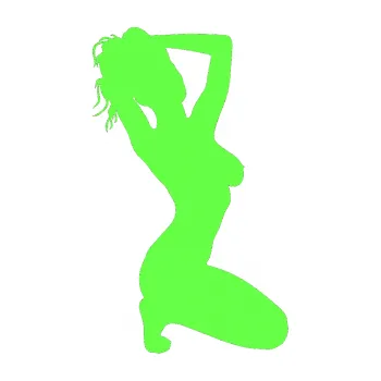 Polep vozidla Erotická žena 012 pravá (71 - Fluorescentní zelená) SAMOLEPKA NA AUTO, NÁLEPKA, FÓLIE, POLEP, TUNING, VLASTNÍ TEXT, TISK, AUTOSAMOLEPKY.cz, POLEPY, OBRÁZEK, LOGO, 3D STICKERS