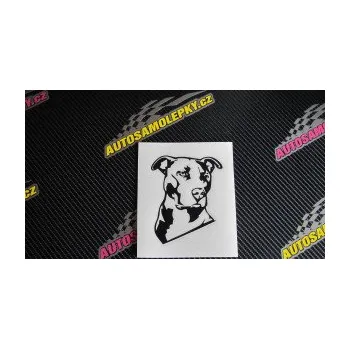 Polep vozidla SAMOLEPKA Pes 054 pravá Pitbull (10 - červená) NA AUTO, NÁLEPKA, FÓLIE, POLEP, TUNING, VLASTNÍ TEXT, TISK, AUTOSAMOLEPKY.cz, POLEPY, OBRÁZEK, LOGO, SAMOLEPKY