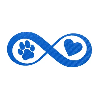 Polep vozidla SAMOLEPKA NA AUTO Infinity 002 srdce a tlapka pravá (57 - 3D karbon modrý) NÁLEPKA, FÓLIE, POLEP, TUNING, VLASTNÍ TEXT, TISK, AUTOSAMOLEPKY.cz, POLEPY, OBRÁZEK, LOGO, SAMOLEPKY