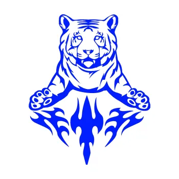 Samolepicí dekorace na vozidlo Animal flames 045 levá tygr (19 - modrá dynamic) SAMOLEPKA NA AUTO, NÁLEPKA, FÓLIE, POLEP, TUNING, VLASTNÍ TEXT, TISK, AUTOSAMOLEPKY.cz, POLEPY, OBRÁZEK, LOGO, 3D STICKERS