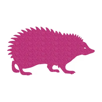 Samolepící dekorace Ježek 001 pravá (90 - Ultra Metalic růžová) SAMOLEPKA NA AUTO, NÁLEPKA, FÓLIE, POLEP, TUNING, VLASTNÍ TEXT, TISK, AUTOSAMOLEPKY.cz, POLEPY, OBRÁZEK, LOGO, 3D STICKERS