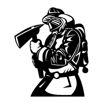 Samolepící dekorace SAMOLEPKA Hasič 012 levá (01 - černá) NA AUTO, NÁLEPKA, FÓLIE, POLEP, TUNING, VLASTNÍ TEXT, TISK, AUTOSAMOLEPKY.cz, POLEPY, OBRÁZEK, LOGO, SAMOLEPKY