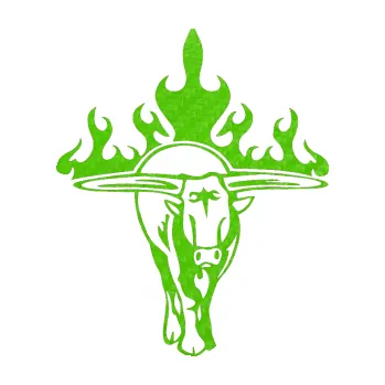 Samolepicí dekorace na vozidlo Animal flames 050 pravá býk (58 - 3D karbon zelený kawasaki) SAMOLEPKA NA AUTO, NÁLEPKA, FÓLIE, POLEP, TUNING, VLASTNÍ TEXT, TISK, AUTOSAMOLEPKY.cz, POLEPY, OBRÁZEK, LOGO, 3D STICKERS