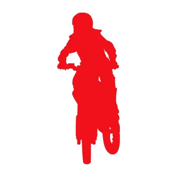Samolepící dekorace SAMOLEPKA Motorka 022 levá motokros (10 - červená) NA AUTO, NÁLEPKA, FÓLIE, POLEP, TUNING, VLASTNÍ TEXT, TISK, AUTOSAMOLEPKY.cz, POLEPY, OBRÁZEK, LOGO, SAMOLEPKY