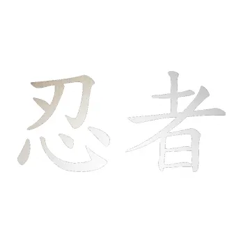 Polep vozidla SAMOLEPKA Čínský znak Ninja (82 - odrazková reflexní bílá) NA AUTO, NÁLEPKA, FÓLIE, POLEP, TUNING, VLASTNÍ TEXT, TISK, AUTOSAMOLEPKY.cz, POLEPY, OBRÁZEK, LOGO, SAMOLEPKY