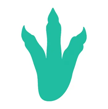 Samolepící dekorace Dinosaurus stopa 001 pravá (25 - tyrkysová) SAMOLEPKA NA AUTO, NÁLEPKA, FÓLIE, POLEP, TUNING, VLASTNÍ TEXT, TISK, AUTOSAMOLEPKY.cz, POLEPY, OBRÁZEK, LOGO, 3D STICKERS