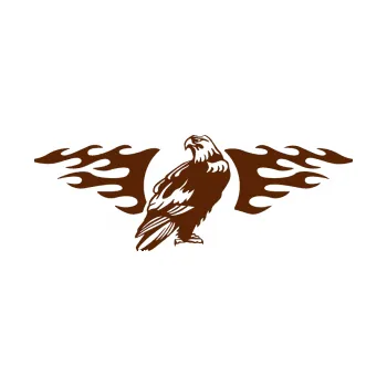 Samolepicí dekorace na vozidlo Animal flames 094 pravá orel (15 - hnědá) SAMOLEPKA NA AUTO, NÁLEPKA, FÓLIE, POLEP, TUNING, VLASTNÍ TEXT, TISK, AUTOSAMOLEPKY.cz, POLEPY, OBRÁZEK, LOGO, 3D STICKERS