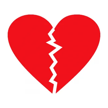 Samolepící dekorace SAMOLEPKA Rozbité srdce 001 (10 - červená) NA AUTO, NÁLEPKA, FÓLIE, POLEP, TUNING, VLASTNÍ TEXT, TISK, AUTOSAMOLEPKY.cz, POLEPY, OBRÁZEK, LOGO, SAMOLEPKY