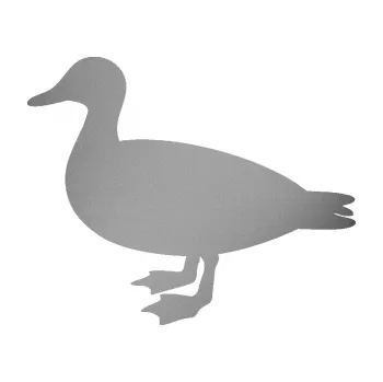 Samolepicí dekorace na vozidlo Kachna 002 levá (42 - stříbrná metalíza) SAMOLEPKA NA AUTO, NÁLEPKA, FÓLIE, POLEP, TUNING, VLASTNÍ TEXT, TISK, AUTOSAMOLEPKY.cz, POLEPY, OBRÁZEK, LOGO, 3D STICKERS