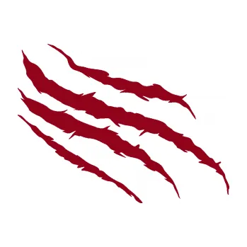 Samolepicí dekorace na vozidlo Drápanec 001 pravá (07 - bordó vínová) SAMOLEPKA NA AUTO, NÁLEPKA, FÓLIE, POLEP, TUNING, VLASTNÍ TEXT, TISK, AUTOSAMOLEPKY.cz, POLEPY, OBRÁZEK, LOGO, 3D STICKERS