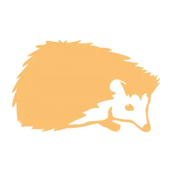 Samolepící dekorace SAMOLEPKA Ježek 002 pravá (08 - béžová) NA AUTO, NÁLEPKA, FÓLIE, POLEP, TUNING, VLASTNÍ TEXT, TISK, AUTOSAMOLEPKY.cz, POLEPY, OBRÁZEK, LOGO, SAMOLEPKY