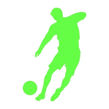 Samolepicí dekorace na vozidlo Fotbalista 025 levá (71 - Fluorescentní zelená) SAMOLEPKA NA AUTO, NÁLEPKA, FÓLIE, POLEP, TUNING, VLASTNÍ TEXT, TISK, AUTOSAMOLEPKY.cz, POLEPY, OBRÁZEK, LOGO, 3D STICKERS