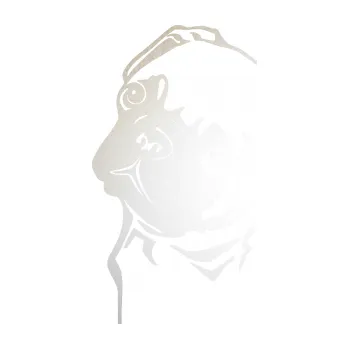 Polep vozidla SAMOLEPKA Pes 161 levá mops (82 - odrazková reflexní bílá) NA AUTO, NÁLEPKA, FÓLIE, POLEP, TUNING, VLASTNÍ TEXT, TISK, AUTOSAMOLEPKY.cz, POLEPY, OBRÁZEK, LOGO, SAMOLEPKY