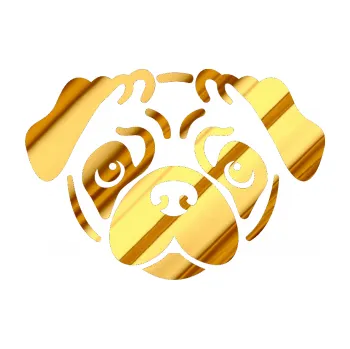 Polep vozidla Pes 067 Mopsík (81 - chrom fólie zlatá zrcadlová) SAMOLEPKA NA AUTO, NÁLEPKA, FÓLIE, POLEP, TUNING, VLASTNÍ TEXT, TISK, AUTOSAMOLEPKY.cz, POLEPY, OBRÁZEK, LOGO, 3D STICKERS