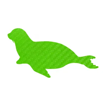 Samolepící dekorace SAMOLEPKA Lachtan 001 levá (58 - 3D karbon zelený kawasaki) NA AUTO, NÁLEPKA, FÓLIE, POLEP, TUNING, VLASTNÍ TEXT, TISK, AUTOSAMOLEPKY.cz, POLEPY, OBRÁZEK, LOGO, SAMOLEPKY