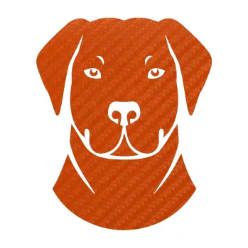 Polep vozidla Pes 071 Pitbull (54 - 3D karbon oranžový) SAMOLEPKA NA AUTO, NÁLEPKA, FÓLIE, POLEP, TUNING, VLASTNÍ TEXT, TISK, AUTOSAMOLEPKY.cz, POLEPY, OBRÁZEK, LOGO, 3D STICKERS