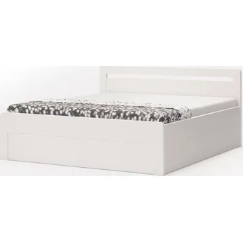 Postel BMB Postel Marika Klasik oblá - imitace dřeva Dekor: Bílá, Provedení: S výklopným roštem, Rozměr: 180 x 200 cm