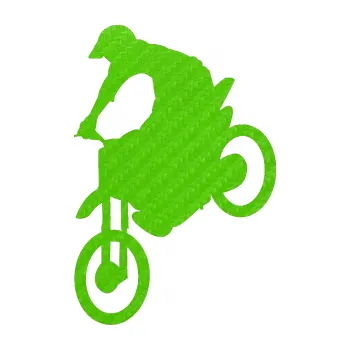 Samolepící dekorace SAMOLEPKA Motorka 016 levá motokros (58 - 3D karbon zelený kawasaki) NA AUTO, NÁLEPKA, FÓLIE, POLEP, TUNING, VLASTNÍ TEXT, TISK, AUTOSAMOLEPKY.cz, POLEPY, OBRÁZEK, LOGO, SAMOLEPKY