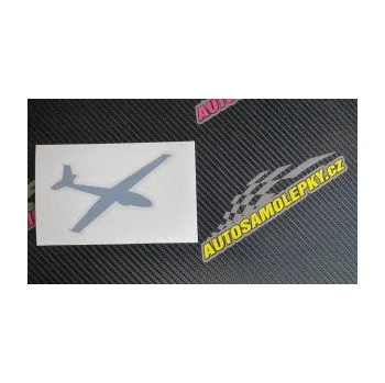 Polep vozidla SAMOLEPKA Letadlo 025 pravá kluzák (17 - šedá) NA AUTO, NÁLEPKA, FÓLIE, POLEP, TUNING, VLASTNÍ TEXT, TISK, AUTOSAMOLEPKY.cz, POLEPY, OBRÁZEK, LOGO, SAMOLEPKY