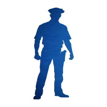 Samolepící dekorace SAMOLEPKA Policajt 002 pravá (65 - škrábaný kov modrý) NA AUTO, NÁLEPKA, FÓLIE, POLEP, TUNING, VLASTNÍ TEXT, TISK, AUTOSAMOLEPKY.cz, POLEPY, OBRÁZEK, LOGO, SAMOLEPKY