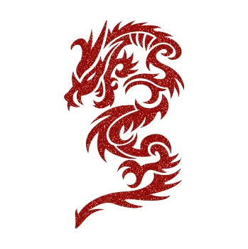 Autodoplněk Samolepka na auto Dragon 022 levá (86 - Ultra Metalic červená) NÁLEPKA, FÓLIE, POLEPY, TUNING, VLASTNÍ TEXT, TISK, AUTOSAMOLEPKY.cz, SAMOLEPKY, OBRÁZEK, LOGO, VÝROBA, PRODEJ