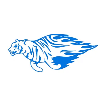 Samolepicí dekorace na vozidlo Animal flames 021 levá tygr (11 - modrá oceán) SAMOLEPKA NA AUTO, NÁLEPKA, FÓLIE, POLEP, TUNING, VLASTNÍ TEXT, TISK, AUTOSAMOLEPKY.cz, POLEPY, OBRÁZEK, LOGO, 3D STICKERS