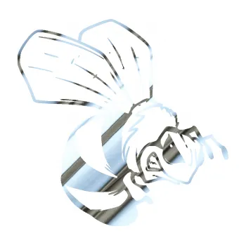 Samolepicí dekorace na vozidlo Rozzuřená vosa 002 pravá (80 - chrom fólie stříbrná zrcadlová) SAMOLEPKA NA AUTO, NÁLEPKA, FÓLIE, POLEP, TUNING, VLASTNÍ TEXT, TISK, AUTOSAMOLEPKY.cz, POLEPY, OBRÁZEK, LOGO, 3D STICKERS