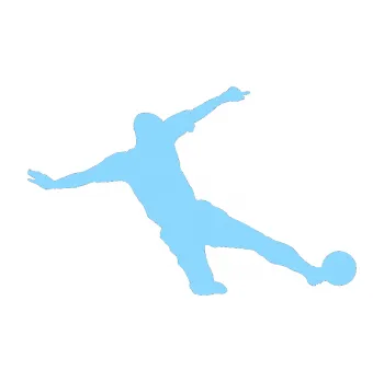 Samolepicí dekorace na vozidlo Fotbalista 037 pravá (03 - světle modrá) SAMOLEPKA NA AUTO, NÁLEPKA, FÓLIE, POLEP, TUNING, VLASTNÍ TEXT, TISK, AUTOSAMOLEPKY.cz, POLEPY, OBRÁZEK, LOGO, 3D STICKERS