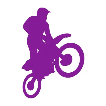 Samolepící dekorace Motorka 035 pravá motokros (14 - fialová) SAMOLEPKA NA AUTO, NÁLEPKA, FÓLIE, POLEP, TUNING, VLASTNÍ TEXT, TISK, AUTOSAMOLEPKY.cz, POLEPY, OBRÁZEK, LOGO, 3D STICKERS