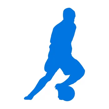 Samolepicí dekorace na vozidlo Fotbalista 036 pravá (11 - modrá oceán) SAMOLEPKA NA AUTO, NÁLEPKA, FÓLIE, POLEP, TUNING, VLASTNÍ TEXT, TISK, AUTOSAMOLEPKY.cz, POLEPY, OBRÁZEK, LOGO, 3D STICKERS