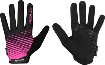 Cyklistické rukavice Force MTB Angle růžovo-černé