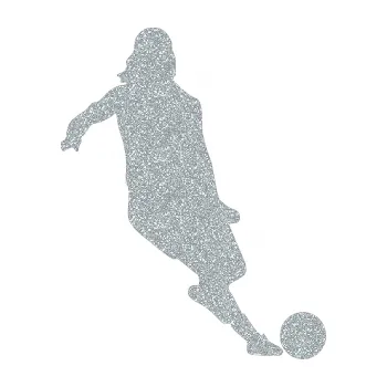 Samolepicí dekorace na vozidlo Fotbalista 021 pravá (91 - Ultra Metalic stříbrná metalíza) SAMOLEPKA NA AUTO, NÁLEPKA, FÓLIE, POLEP, TUNING, VLASTNÍ TEXT, TISK, AUTOSAMOLEPKY.cz, POLEPY, OBRÁZEK, LOGO, 3D STICKERS