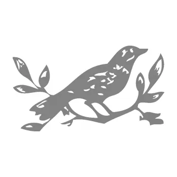 Samolepící dekorace SAMOLEPKA Interiér 003 pravá ptáček na větvičce (17 - šedá) NA AUTO, NÁLEPKA, FÓLIE, POLEP, TUNING, VLASTNÍ TEXT, TISK, AUTOSAMOLEPKY.cz, POLEPY, OBRÁZEK, LOGO, SAMOLEPKY