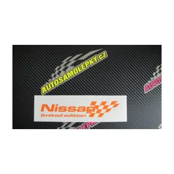 Polep vozidla SAMOLEPKA Nissan limited edition pravá (10 - červená) NA AUTO, NÁLEPKA, FÓLIE, POLEP, TUNING, VLASTNÍ TEXT, TISK, AUTOSAMOLEPKY.cz, POLEPY, OBRÁZEK, LOGO, SAMOLEPKY