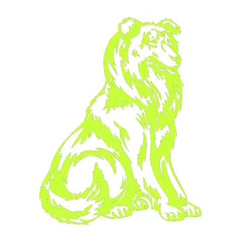 Polep vozidla SAMOLEPKA Pes 037 pravá Kolie (27 - limetová) NA AUTO, NÁLEPKA, FÓLIE, POLEP, TUNING, VLASTNÍ TEXT, TISK, AUTOSAMOLEPKY.cz, POLEPY, OBRÁZEK, LOGO, SAMOLEPKY