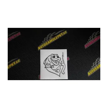 Polep vozidla SAMOLEPKA Ryba s návnadou 001 pravá (10 - červená) NA AUTO, NÁLEPKA, FÓLIE, POLEP, TUNING, VLASTNÍ TEXT, TISK, AUTOSAMOLEPKY.cz, POLEPY, OBRÁZEK, LOGO, SAMOLEPKY