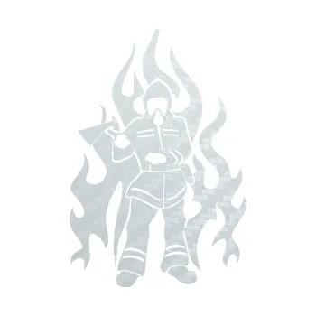 Samolepící dekorace SAMOLEPKA Hasič 008 levá (51 - 3D karbon bílý) NA AUTO, NÁLEPKA, FÓLIE, POLEP, TUNING, VLASTNÍ TEXT, TISK, AUTOSAMOLEPKY.cz, POLEPY, OBRÁZEK, LOGO, SAMOLEPKY