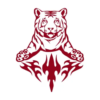 Samolepicí dekorace na vozidlo Animal flames 045 pravá tygr (07 - bordó vínová) SAMOLEPKA NA AUTO, NÁLEPKA, FÓLIE, POLEP, TUNING, VLASTNÍ TEXT, TISK, AUTOSAMOLEPKY.cz, POLEPY, OBRÁZEK, LOGO, 3D STICKERS