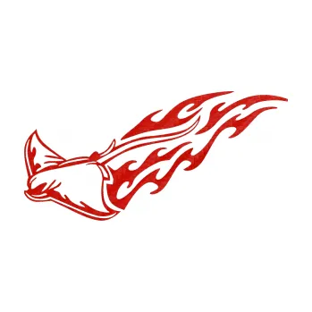 Samolepicí dekorace na vozidlo Animal flames 093 levá rejnok (53 - 3D karbon červený) SAMOLEPKA NA AUTO, NÁLEPKA, FÓLIE, POLEP, TUNING, VLASTNÍ TEXT, TISK, AUTOSAMOLEPKY.cz, POLEPY, OBRÁZEK, LOGO, 3D STICKERS