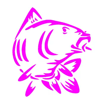 Polep vozidla SAMOLEPKA Kapr 009 pravá (72 - Fluorescentní růžová) NA AUTO, NÁLEPKA, FÓLIE, POLEP, TUNING, VLASTNÍ TEXT, TISK, AUTOSAMOLEPKY.cz, POLEPY, OBRÁZEK, LOGO, SAMOLEPKY