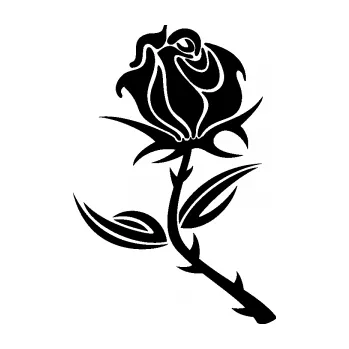 Samolepící dekorace SAMOLEPKA Růže 002 levá (01 - černá) NA AUTO, NÁLEPKA, FÓLIE, POLEP, TUNING, VLASTNÍ TEXT, TISK, AUTOSAMOLEPKY.cz, POLEPY, OBRÁZEK, LOGO, SAMOLEPKY