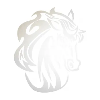 Samolepící dekorace SAMOLEPKA Kůň 069 pravá hlava s hřívou (82 - odrazková reflexní bílá) NA AUTO, NÁLEPKA, FÓLIE, POLEP, TUNING, VLASTNÍ TEXT, TISK, AUTOSAMOLEPKY.cz, POLEPY, OBRÁZEK, LOGO, SAMOLEPKY