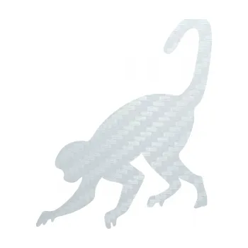 Samolepící dekorace SAMOLEPKA Opice 002 levá (51 - 3D karbon bílý) NA AUTO, NÁLEPKA, FÓLIE, POLEP, TUNING, VLASTNÍ TEXT, TISK, AUTOSAMOLEPKY.cz, POLEPY, OBRÁZEK, LOGO, SAMOLEPKY